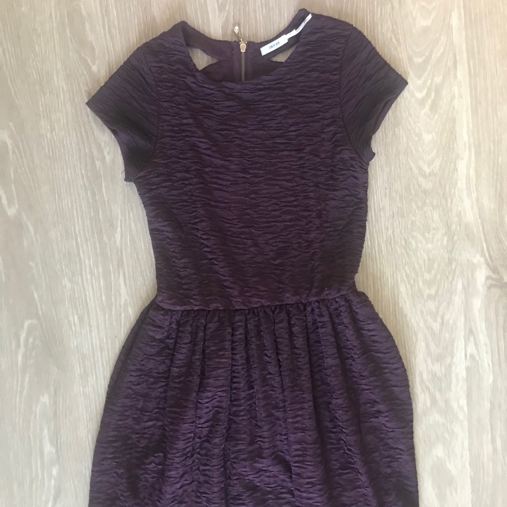 Plum Ruffle Dress Urban Outfitters